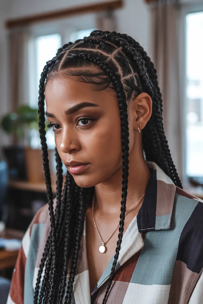Braided Pigtails for black women