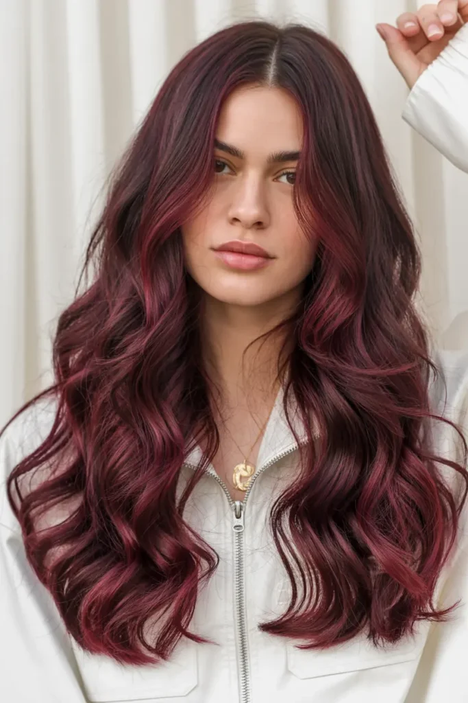 Cherry brown hair
