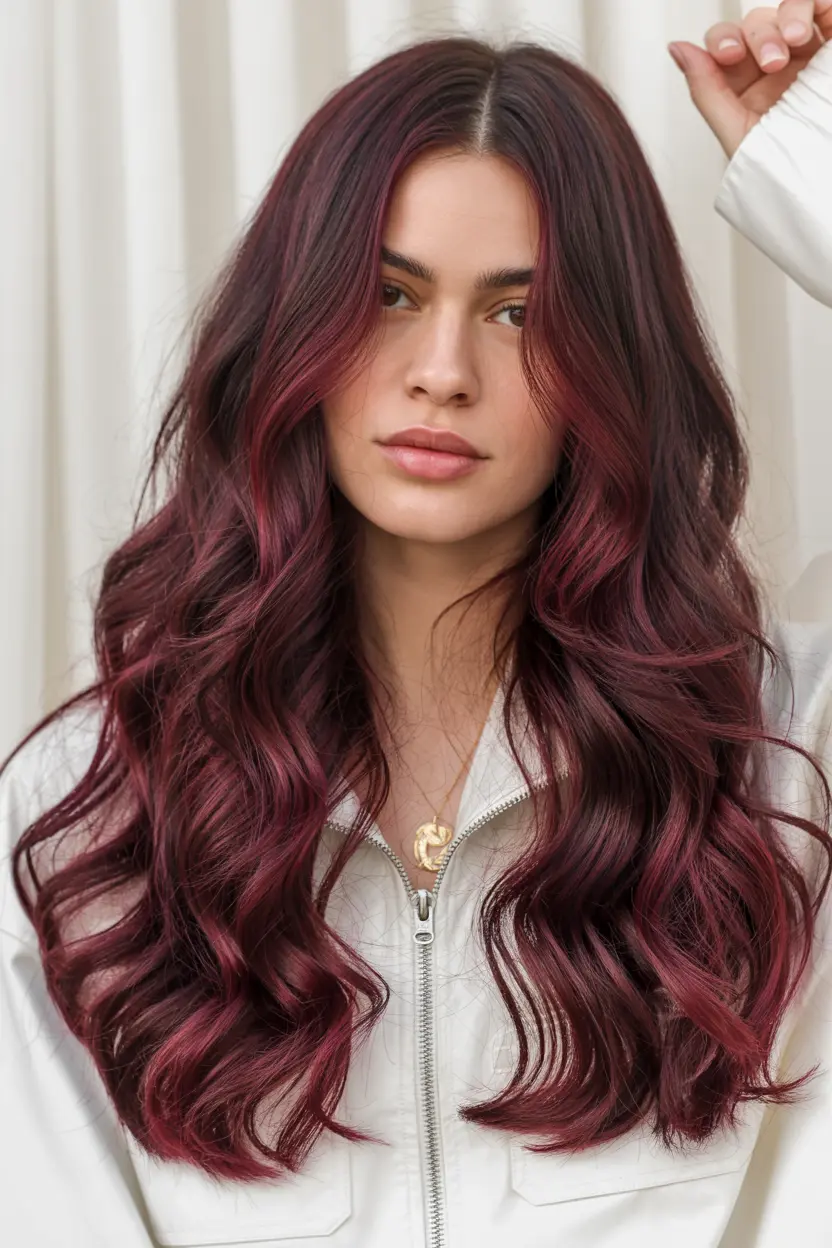 Cherry brown hair