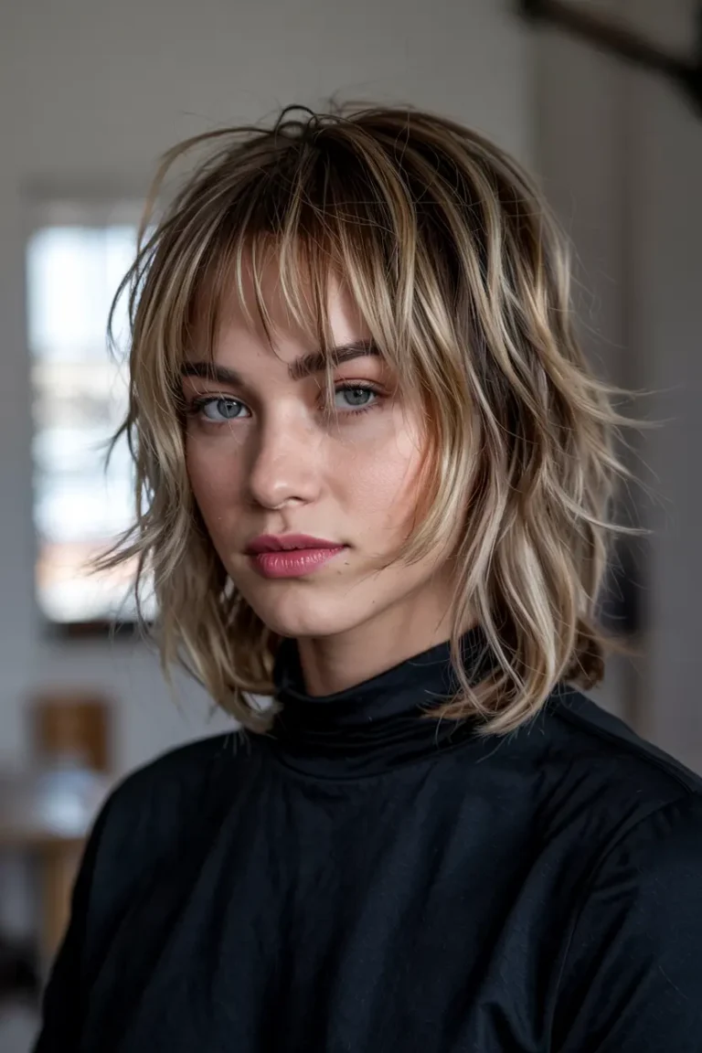 blonde wolf cut